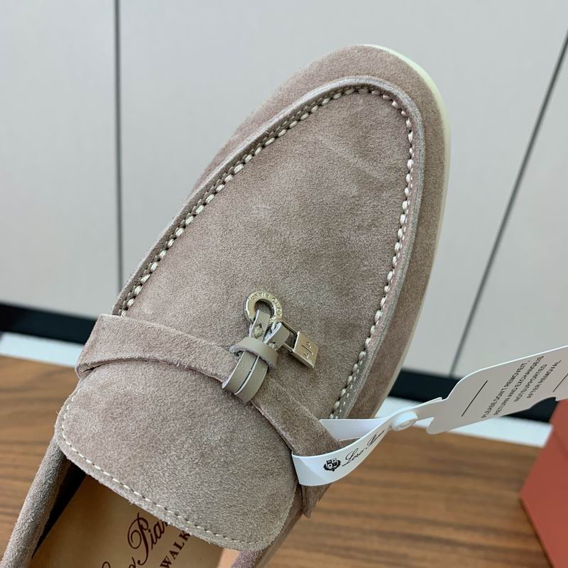 Beige Suede Loafers
